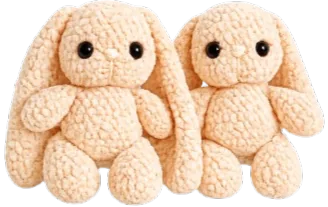 Yellow fluffy bunny crochet reference