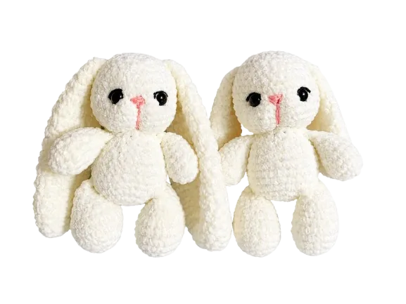 White fluffy bunny crochet reference